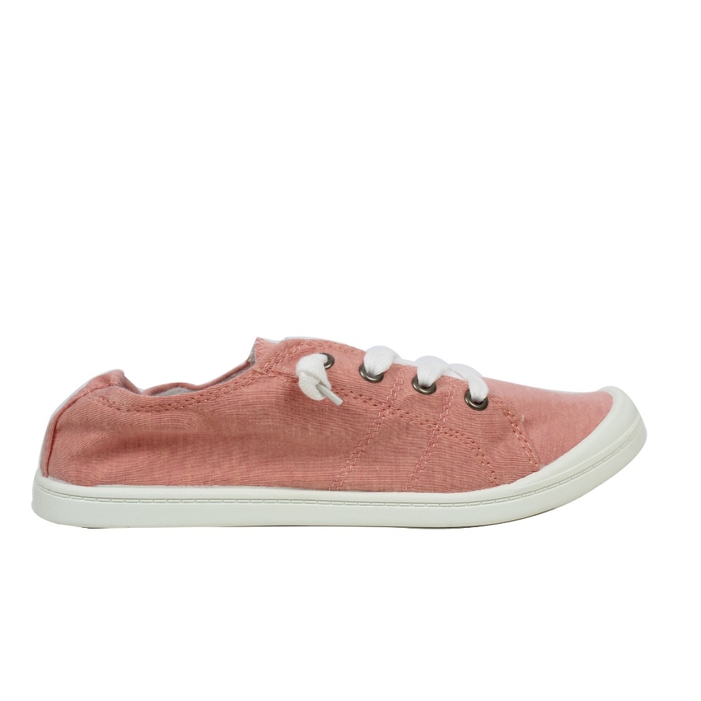 Size 6.5 Mauve Lace Up Stretchy Back Slip On - Picture 4 of 6
